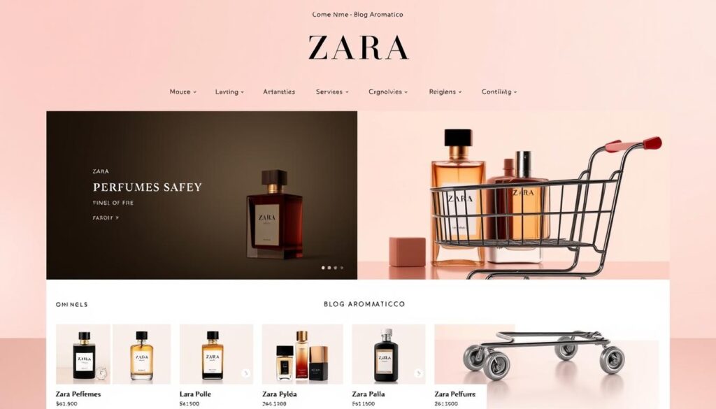 Canais de compra de perfumes Zara