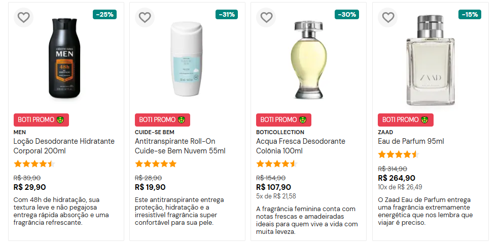 Promoção de verão O Boticário

