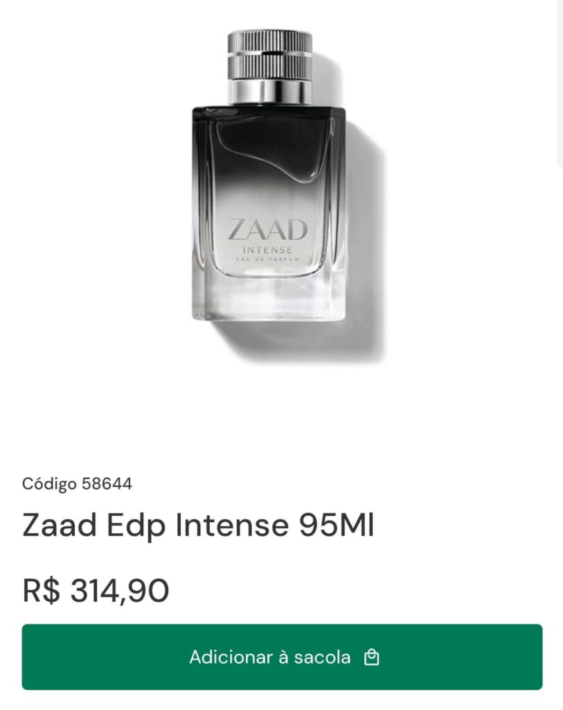 Zaad EDP Intense O Boticário